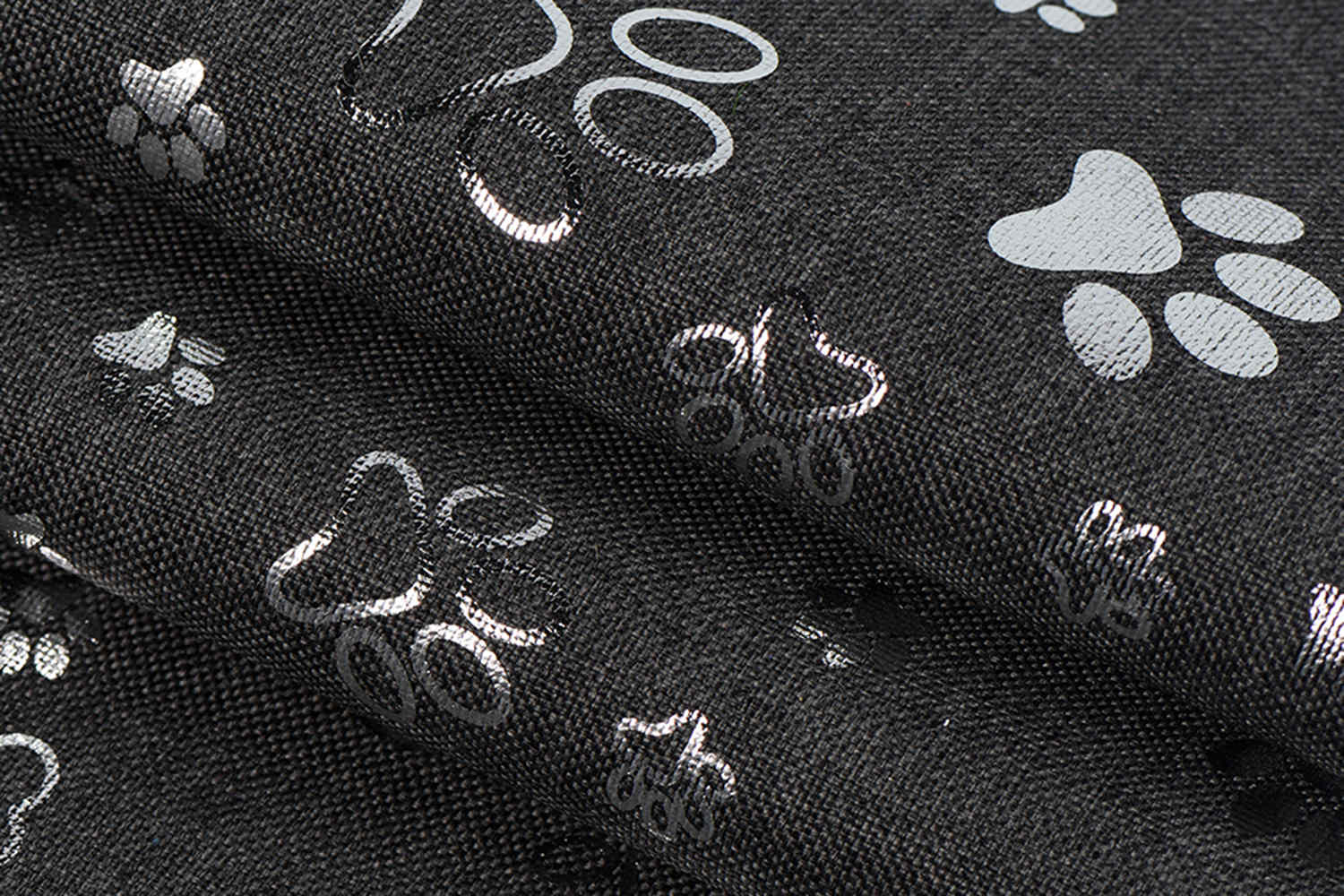 PU gecoat 600d 68t kation met zilveren print